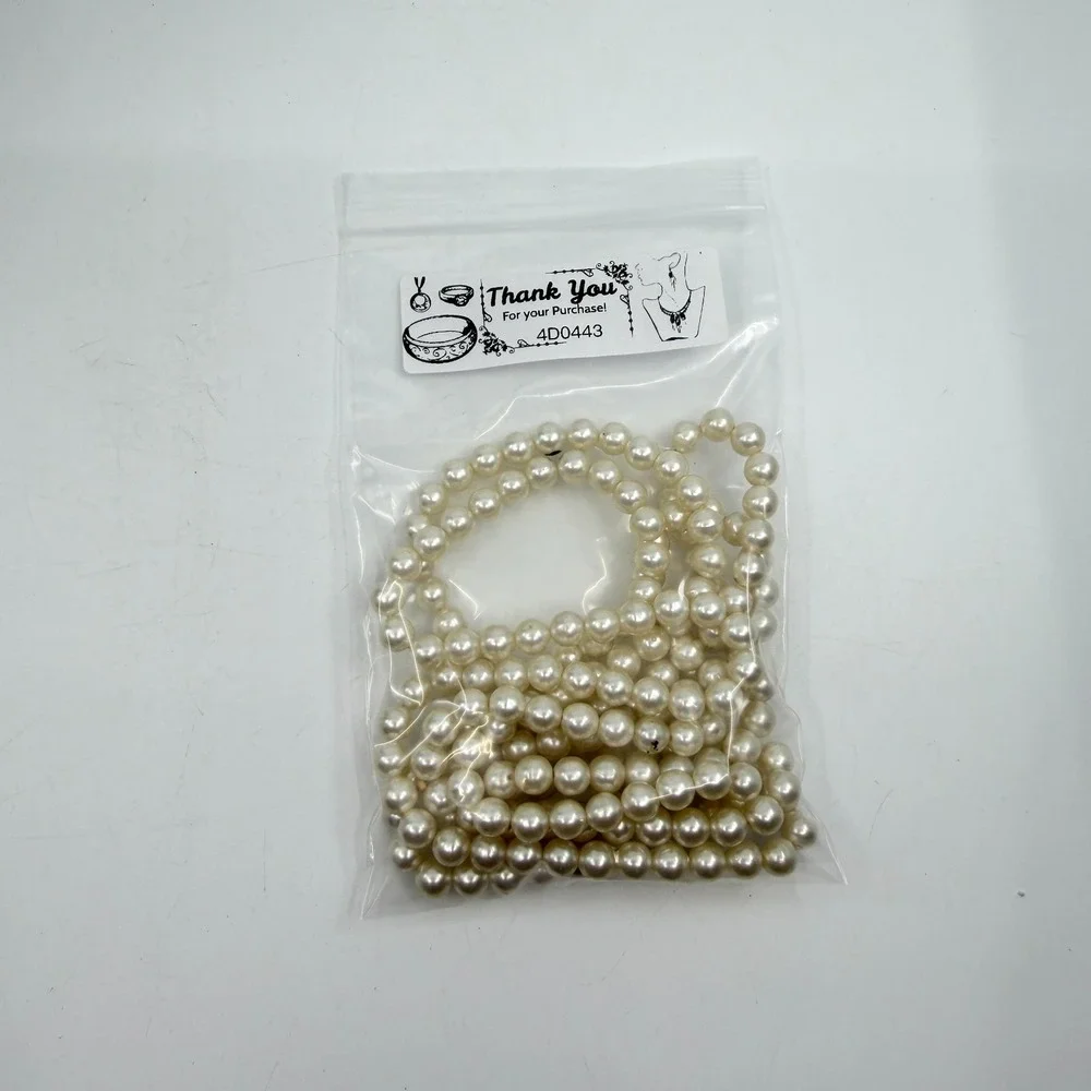 Cream Faux Pearl Multi Strand Necklace Chunky Coquette Statement Wedding Gift